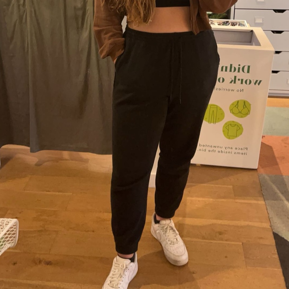 Aerie High Rise Classic Black Jogger Pants for Women Sweatpants